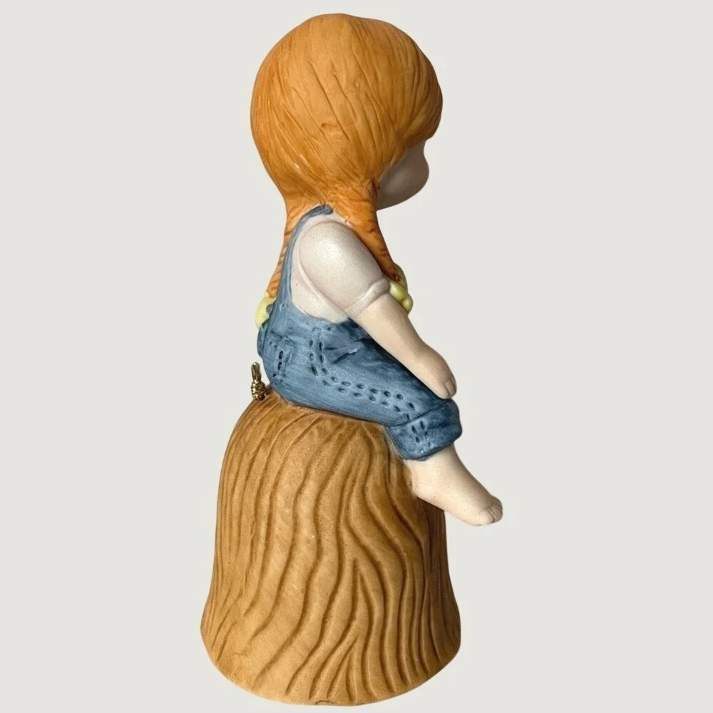 Enesco Precious Moments Country Cousins Porcelain Bell Girl Figurine Vintage